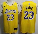 Nike Los Angeles Lakers #23 Anthony Davis yellow NBA jerseys-S8