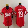 Women Nike San Francisco 49ers #19 Deebo Samuel red Mexico baseball jerseys Joint name-BD