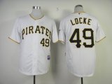 Pittsburgh Pirates LOCKE 49# white mlb Jersey