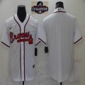 Nike Atlanta Braves blank white majestic baseball jerseys-BD