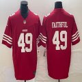 Nike San Francisco 49ers #49 The Faithful red Nike Scarlet Vapor F.U.S.E. Limited Jersey-BD 03