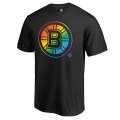 Men's Boston Bruins Fanatics Branded Black Rainbow Pride Logo T-Shirt