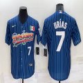 Nike Los Angeles Dodgers #7 Julio Urias blue throwback majestic baseball jersey-BD 07