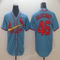 St Louis Cardinals #46 Paul Goldschmidt skyblue majestci baseball Jersey