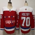 Adidas Washington Capitals #70 Braden Holtby red hockey jersey