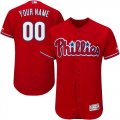 Custom Philadelphia Phillies red Flexbase Authentic Collection Jersey