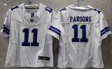 Women Dallas Cowboys 11# Micah Parsons white Nike Vapor F.U.S.E. Limited Jersey