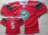 Reebok Minnesota Wild #5 Christian Folin red NHL Jerseys