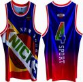 New York Knicks blue orange nba jerseys print