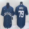 Nike Los Angeles Dodgers #79 Abreu blue throwback majestic baseball Jerseys-BD