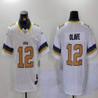 New Orleans Saints 12# Chris Olave white fashion Nike Vapor F.U.S.E. Limited Jersey