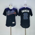 Atlanta Braves #2 Dansby Swanson dark blue Flexbase Authentic Collection Jersey