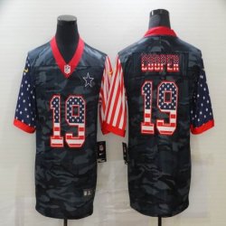 Nike Cowboys #19 Amari Cooper black camo usa flag Color Rush Limited Jersey