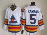 Colorado Avalanche #5 Rob Ramage white hockey Jersey