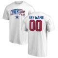 Dallas Cowboys NFL Pro Line by Fanatics Branded Any Name & Number Banner Wave T-Shirt â€“ White