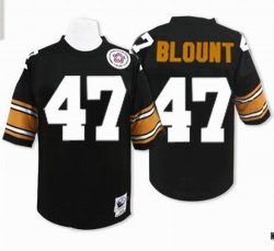 Pittsburgh Steelers #47 Mel Blount black Throwback NFL Jersey-SG