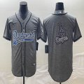 Nike Los Angeles Dodgers blank Hemp grey majestic baseball MLB jerseys -BD 06