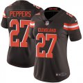 Women Browns #27 Jabrill Peppers brown Nike Color Rush Limited Jerseys