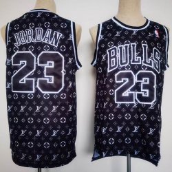 Chicago Bulls #23 Michael Jordan black nba basketball jerseys-CY