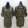 Nike Chicago Bears #52 Khalil Mack green 2021 Salute to Service Limited Jersey