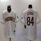 Nike San Diego Padres #84 Dylan Cease white majestic baseball jerseys 01