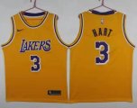 Nike Los Angeles Lakers Hart #3 yellow nba jerseys