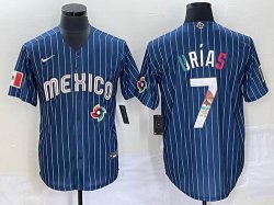 2023 World Cup Mexico #7 Julio Urias blue majestic baseball jerseys 41