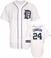 MLB Detroit Tigers Miguel Cabrera 24# White mlb jersey