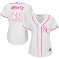 2017 Women Kansas City Royals #35 Eric Hosmer white majestic mlb jersey