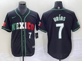 2023 World Cup Mexico #7 Julio Urias black majestic baseball jerseys 72