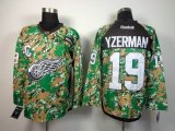 reebok Detroit Red Wings #19 Steve Yzerman green camo nhl Jersey