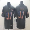 Nike 49ers #97 Nick Bosa Carbon black usa flag Color Rush Limited Jersey