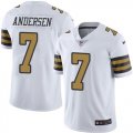 New Orleans Saints Morten Andersen 7# Nike White Color Rush Limited Jersey