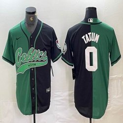 Nike Boston Celtics #0 Tatum green black splits baseball jerseys Joint name-BD