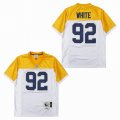 Green Bay Packers #92 Reggie White yellow white Throwback NFL jersey