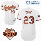 Baltimore Orioles CRUZ 23# white 50th patch MLB Jerseys