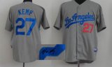 Los Angeles Dodgers 27 Kemp Grey mlb signature jerseys