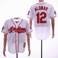 Cleveland Indians #12 Alomar white throwback mlb jerseys