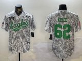 Philadelphia Eagles 62# Jason Kelce Nike Arctic Camo 2024 Salute to Service Limited Jersey Joint name-BD