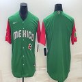 2023 World Cup Mexico blank green majestic baseball jerseys 02