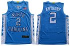 North Carolina #2 Cole Anthony Blue NBA Basketball Jersey