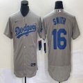 Nike Los Angeles Dodgers #16 Will Smith gary Flexbase Authentic Collection Jersey