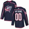 Custom Adidas Columbus Blue Jackets dark blue hockey jersey