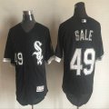 2016 Chicago White Sox #49 Chris Sale black elite baseball jersey