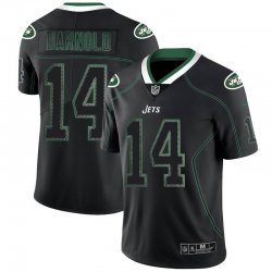 Nike New York Jets #14 Sam Darnold black fashion Color Rush Limited Jersey