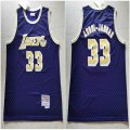 Los Angeles Lakers #33 Abdul Jabbar purple throwback nba basketball jersey