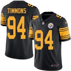 Men Pittsburgh Steelers #94 Lawrence Timmons Nike black Color Rush Limited Jersey