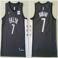 Nike Brooklyn Nets #7 Kevin Durant dark gray nike NBA basketball Jersey with Sponsor patch-TY