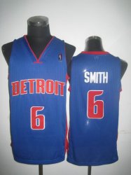 NBA Detroit Pistons 6 Josh Smith Blue Jersey