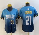 Youth Nike Philadelphia Phillies #21 Garrett Stubbs blue majestaic baseball jersey city version 03